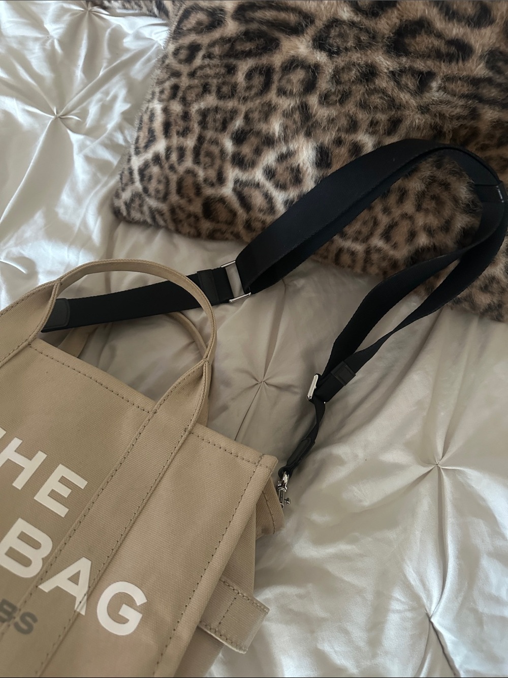 Marc Jacobs Beige Canvas Tote with Black Shoulder Strap - Picture 5 of 5